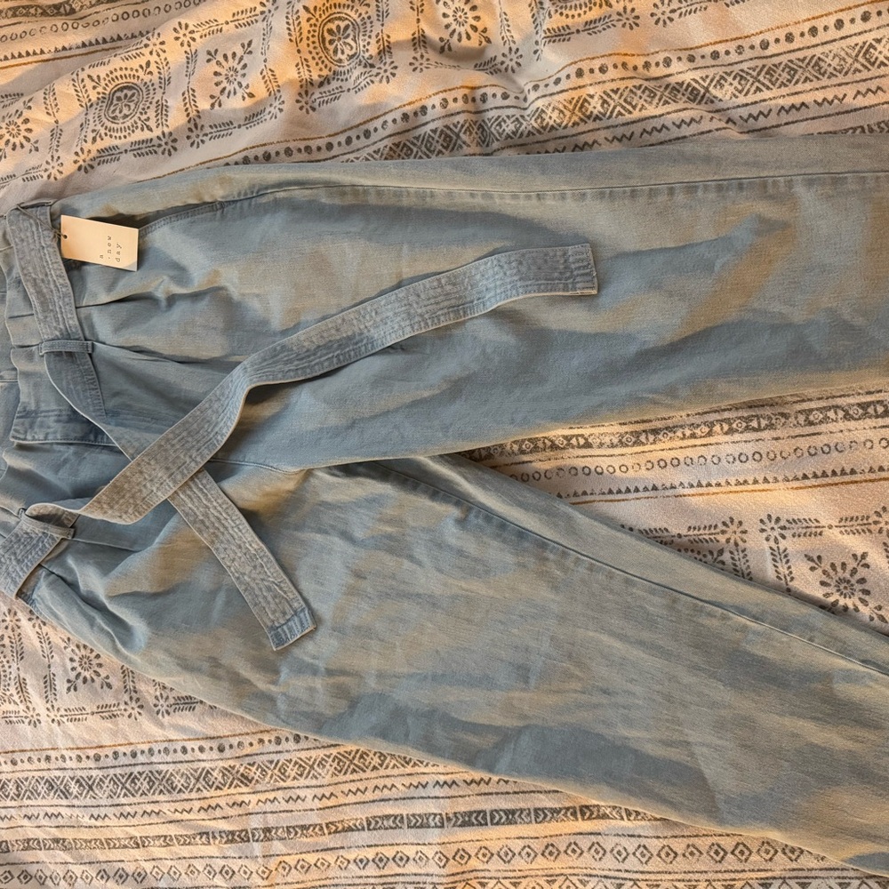 Target Light Blue Denim Pants with Belt